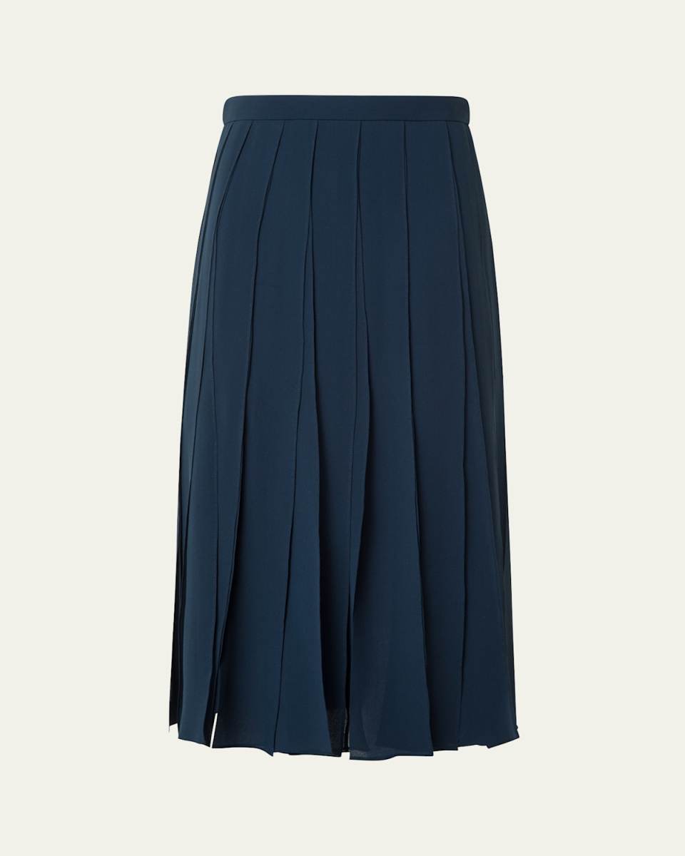 Midi Silk Georgette Ribbon Skirt